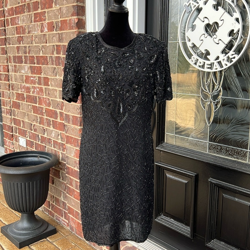 🖤Night Vogue Beaded Dress🖤